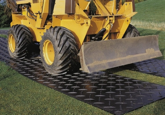 Heavy duty skid steer ground protection mats